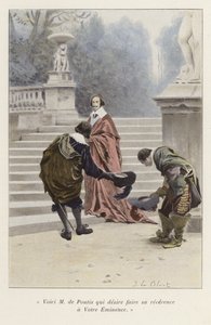 تم تقديم Louis de Pontis إلى الكاردينال ريشيليو ، القرن السابع عشر بواسطة المدرسة الفرنسية