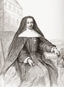 Louise Adéla d&39;de d&39;Orléans، 1698 1743. Abbess of Chelles. من Les Heures Libres تم نشره عام 1908. بواسطة المدرسة الفرنسية