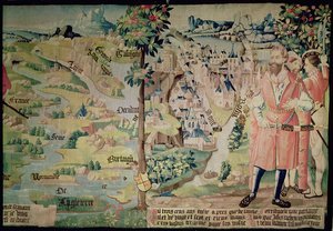 Lugdus (1672-21 قبل الميلاد) قبل تمثيل مدينة ليون ، ورشة أراس ، حوالي 1530 بواسطة المدرسة الفرنسية