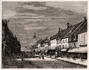 Lure - قسم Haute-Saone في منطقة Bourgogne-Franche-Comte - نقش في "La France illustree: الجغرافيا والتاريخ والإدارة الإحصائية" بقلم V.-A. الشعير براون. 1884 بواسطة المدرسة الفرنسية