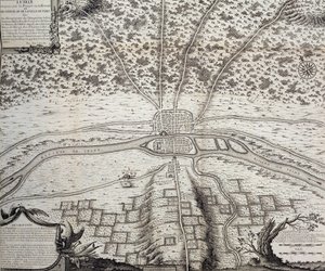 لوتيتيا أو الخطة الثانية لباريس في القرنين الرابع والخامس الميلادي ، 1722 بواسطة المدرسة الفرنسية