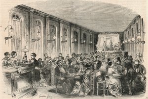 طبعة غنائية لممر Jauffroy في باريس في القرن التاسع عشر - نقش في "" Tableau-de-Paris "بقلم إدموند تيكسييه 1852 بواسطة المدرسة الفرنسية