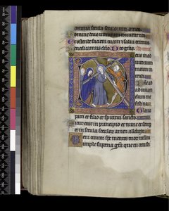 MS 300 f.212v، Terce، from the Psalter and Hours of Isabella of France، Paris، c.1265-70 (قلم وحبر وتمبرا على ورق) بواسطة المدرسة الفرنسية