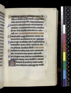 MS 300 f.75r ، من سفر المزامير وساعات إيزابيلا الفرنسية ، باريس ، حوالي 1265-70 (قلم حبر وحبر وتمبرا على ورق) بواسطة المدرسة الفرنسية