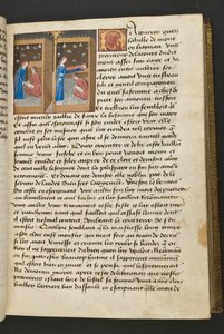 MS Hunter 252 050r صفحة من Hundred News News ، c.1461-62 بواسطة المدرسة الفرنسية