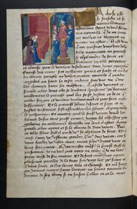 ^ MS Hunter 252 053v Page من Hundred News News ، c.1461-62 بواسطة المدرسة الفرنسية
