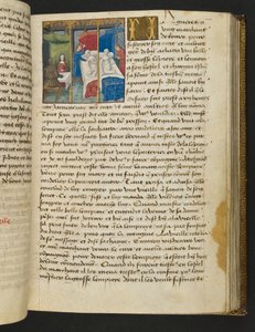 ^ MS Hunter 252 093r صفحة من Hundred News News ، c.1461-62 بواسطة المدرسة الفرنسية