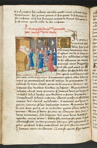 ^ MS Hunter 252117v Page من Hundred News News ، c.1461-62 بواسطة المدرسة الفرنسية