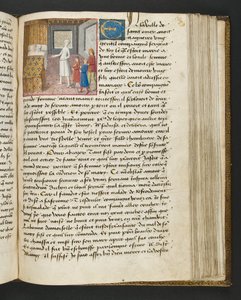 ^ MS Hunter 252 130r صفحة من Hundred News News ، c.1461-62 بواسطة المدرسة الفرنسية