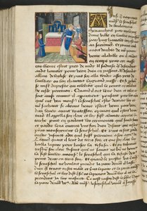 MS Hunter 252 160v صفحة من Hundred News News ، c.1461-62 بواسطة المدرسة الفرنسية