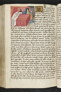 ^ MS Hunter 252164v صفحة من Hundred News News ، c.1461-62 بواسطة المدرسة الفرنسية