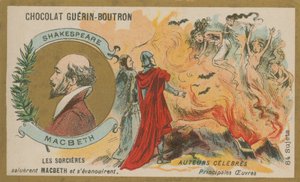 ماكبث ، بطاقة Chocolat Guerin-Boutron التجارية