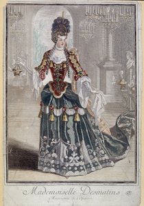 Mademoiselle Desmatins, musician (singer) of the Opera - engraving بواسطة المدرسة الفرنسية