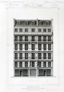 Maison A Loyer، No 3 Rue de la Paix، Paris؛ العمارة الخاصة في C19th بواسطة المدرسة الفرنسية