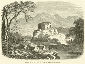 Maison ou est ne Paoli, en Corse (engraving) بواسطة المدرسة الفرنسية