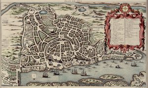 خريطة غوا ، من Histoire generale des voyages ، 1750 (نقش الألوان)