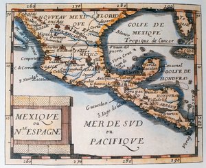 خريطة المكسيك أو إسبانيا الجديدة ، 1625