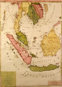 خريطة جنوب شرق آسيا (حبر ومرحاض على الورق)