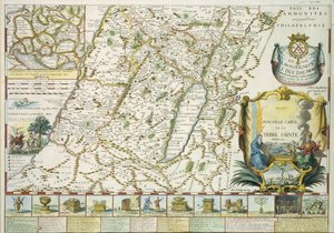 خريطة للأراضي المقدسة في العهد القديم بقلم مونس لاب دي لا غريف ، 1772