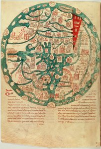 Mappamundi, after Isidore of Seville, c.1130-1135 بواسطة المدرسة الفرنسية