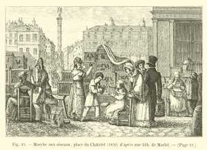 مشي الطيور ، مكان دو شاتليه ، 1820 ، بعد ليث مارليت بواسطة المدرسة الفرنسية