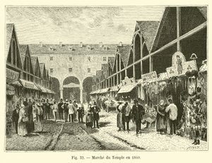 ممشى المعبد في عام 1840 بواسطة المدرسة الفرنسية
