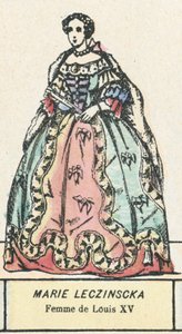 Marie Leczinscka, Femme de Louis XV (coloured engraving) بواسطة المدرسة الفرنسية