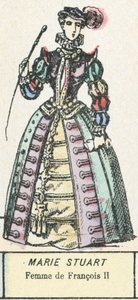 Marie Stuart, Femme de Francois II (coloured engraving) بواسطة المدرسة الفرنسية