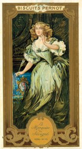 Marquise de Sevigne, French writer (chromolitho) بواسطة المدرسة الفرنسية