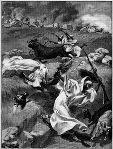 مذابح توات (شمال أفريقيا). نقش في "La Terre Illustree" العدد 54 الصادر في 12 نوفمبر 1891. بواسطة المدرسة الفرنسية