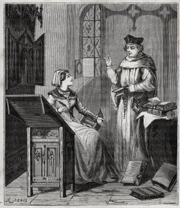 Matthieu Lansbert (Lansberg أو Lansbergh أو Laensberg أو Laensbergh) (القرنان الخامس عشر والسادس عشر) وآخرون - نقش في "" العلوم المتاحة للجميع - الفيزياء والكيمياء "بواسطة Alexis Clerc - نهاية القرن التاسع عشر - مجموعة خاصة بواسطة المدرسة الفرنسية