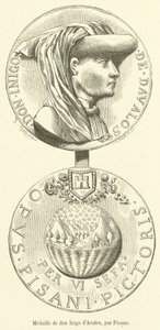 Medaille de Don Inigo d'Avalos (نقش) بواسطة المدرسة الفرنسية