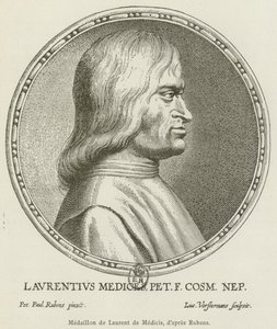 ميدالية Laurent de Medicis (نقش) بواسطة المدرسة الفرنسية