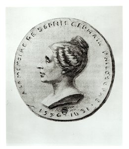 ميدالية تصور صوفي جيرمان (1776-1831) بواسطة المدرسة الفرنسية
