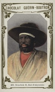 Menelick II ، Roi dAbyssinie (صورة ملونة) بواسطة المدرسة الفرنسية