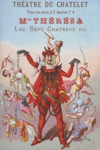 Mephistopheles يتدلى الرجال والنساء في سلاسل (لون ليثو) بواسطة المدرسة الفرنسية