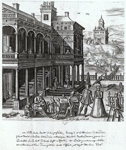 استشارة ميشيل دي نوسترادام (1503-66) حول مصير الأطفال السبعة لكاترين دي ميديسي (1519-1589) وهنري الثاني (1519-59) 1548 بواسطة المدرسة الفرنسية