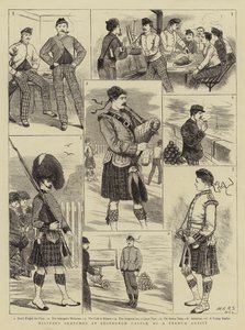 Military Sketches at Edinburgh Castle (engraving) بواسطة المدرسة الفرنسية