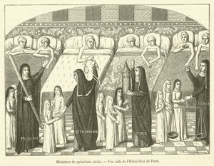Miniature du quinzieme siecle, Une salle de l