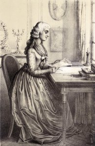 السيدة رولاند (1754 - 1793) - في "المعرض التاريخي للثورة الفرنسية" لألبير مورين بواسطة المدرسة الفرنسية