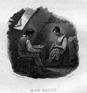 مون عادة تشانسون دي بيرانجر في "" Oeuvres Completees "(1834) من تأليف Pierre Jean de Beranger (1780-1857) ، شاعر وكاتب أغاني فرنسي. بواسطة المدرسة الفرنسية