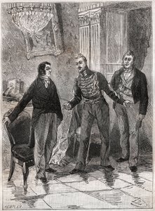 النظام الملكي في يوليو - نوفمبر 1834 - أدولف تيير (1797-1897) في دوق أورليانز لويس فيليب الأول (1773-1850) بواسطة المدرسة الفرنسية
