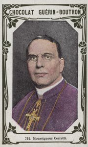 Monseigneur Cerretti (صورة ملونة) بواسطة المدرسة الفرنسية