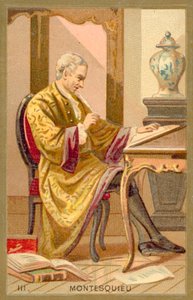 Montesqieu, French political philosopher and writer (chromolitho) بواسطة المدرسة الفرنسية
