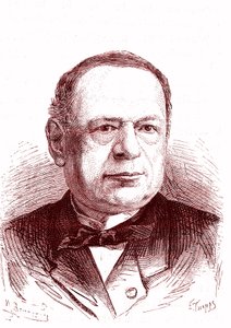 موريتز هيرمان فون جاكوبي (1801-1874)، مهندس وفيزيائي روسي (الطلاء الكهربائي، المحركات الكهربائية). نقش 1867 بواسطة المدرسة الفرنسية