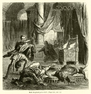 Mort du grand pretre Heli (engraving) بواسطة المدرسة الفرنسية