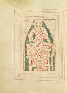 السيدة 103 واجهة صورة للقديس غريغوريوس الكبير (540-604) من كتاب المواعظ بواسطة المدرسة الفرنسية