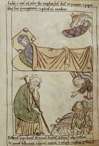 السيدة 108 fol.168 الميلاد من الكتاب المقدس بواسطة المدرسة الفرنسية