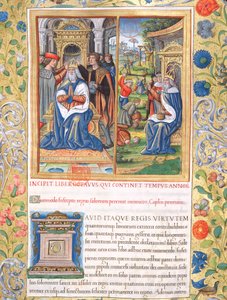 السيدة 1581 و. 154 رسم توضيحي من الكتاب الثامن (من وفاة داود إلى موت أخآب) ، الفصل 1 من آثار اليهود (Antiquitates Judaicae) بقلم فلافيوس جوزيفوس - كيف سليمان ، عندما بواسطة المدرسة الفرنسية