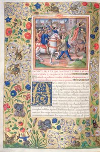 السيدة 1581 و. 211v رسم توضيحي من الكتاب الحادي عشر (من السنة الأولى لكورش حتى وفاة الإسكندر الأكبر) ، الفصل الأول من آثار اليهود (Antiquitates Judaicae) بقلم فلافيوس جوزيفوس - هو بواسطة المدرسة الفرنسية